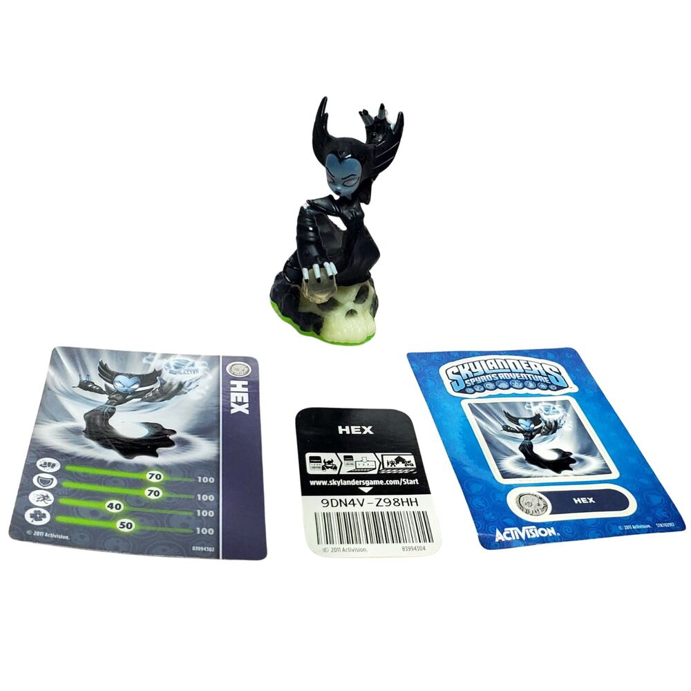 Skylanders Hex Figure Spyro's Adventure 2011 Activision Toy w/ Card Sticker